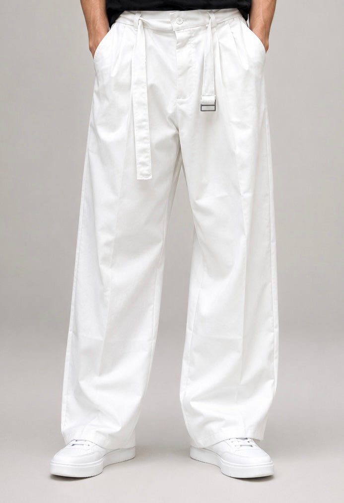 Classic Old Money Pants - White