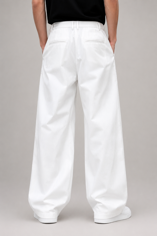 Classic Old Money Pants - White