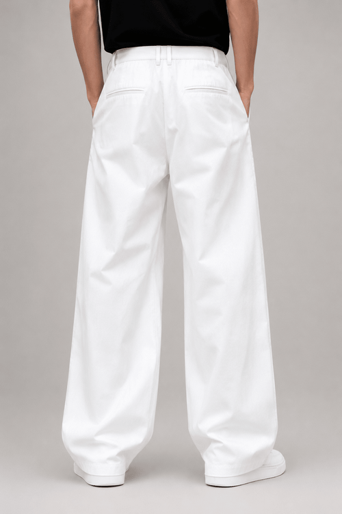 Classic Old Money Pants - White