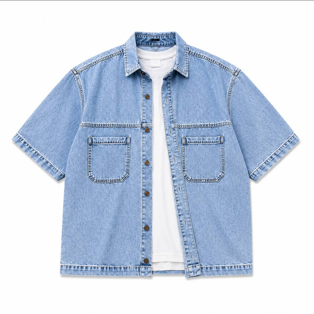Denim ShirShort Sleeves Shirts - Loose fit