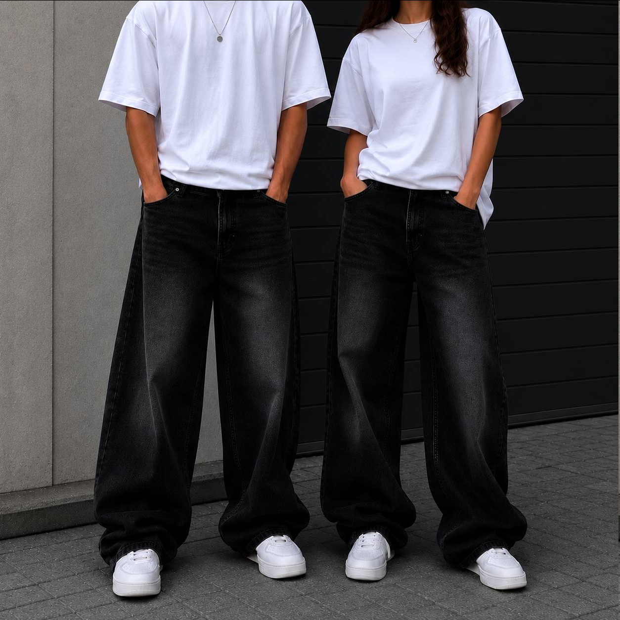 Super Baggy Jeans Black - Front