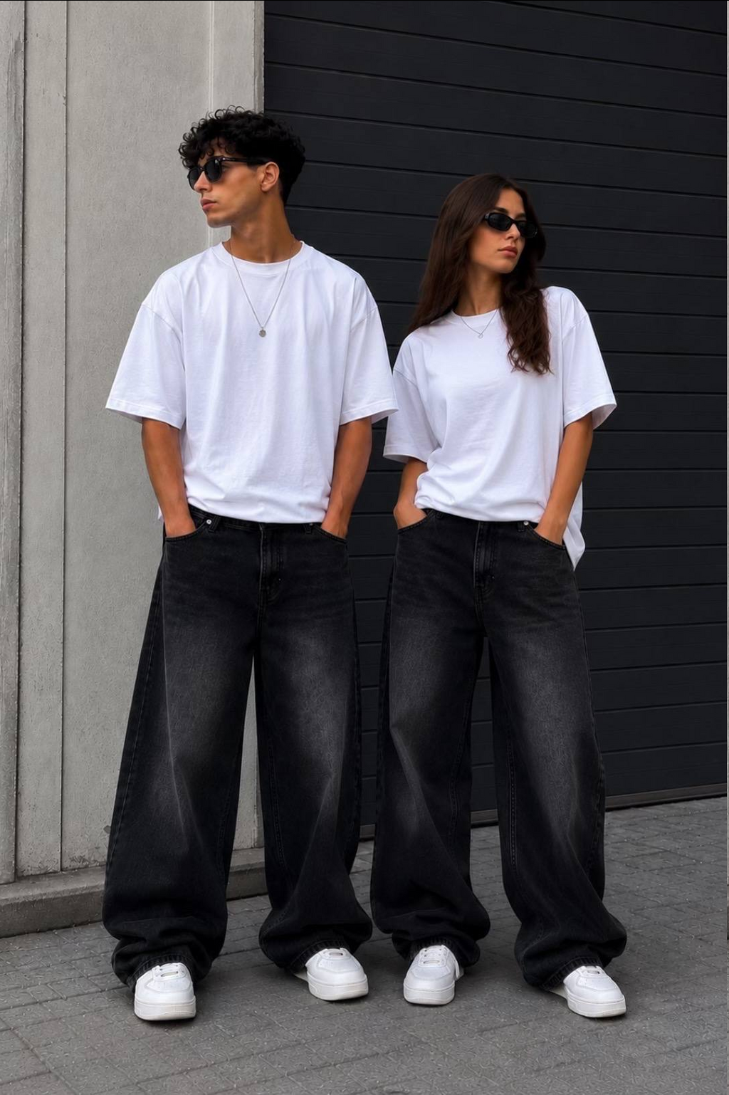 Super Baggy Jeans Black - Full Look