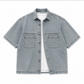 Denim ShirShort Sleeves Shirts - Loose fit